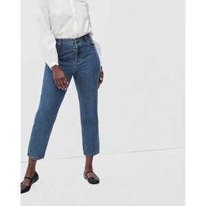 NWT Everlane The '90s Curvy Cheeky Straight Jean Medium Blue Size 28